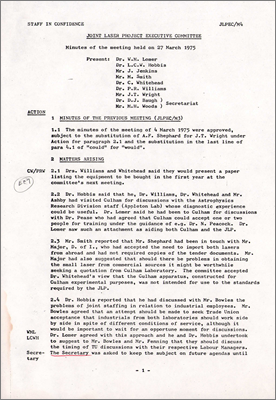 JLPEC/M4 Minutes of meeting (27 March 1975)