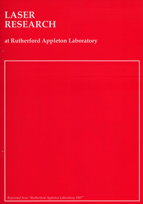 Laser research at Rutherford Appleton Laboratory (1987)