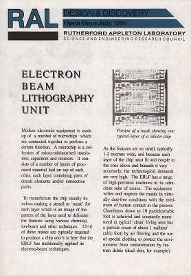 Electron Beam Lithography Unit (EBL)