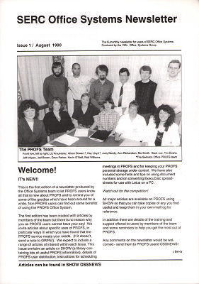 SERC Office Systems Newsletter (Bi-monthly newsletter for users of SERC Office Systems, Issue 1, August 1990)
