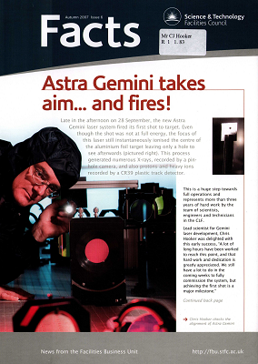 Facts FBU newsletter: Astra Gemini takes aim... and fires! (Autumn 2007)