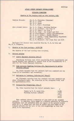 BC(61)45 Minutes of meeting (10 October 1961)