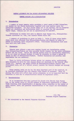 PSPC/P32 and NI(GP)(58)23 Vacuum equipment for the Injector (Tenders and proposal, 1 December 1958)