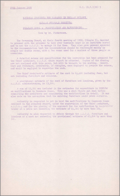 NI(GP)(59)5 Coseners House: Modification and refurnishing (29 January 1959)