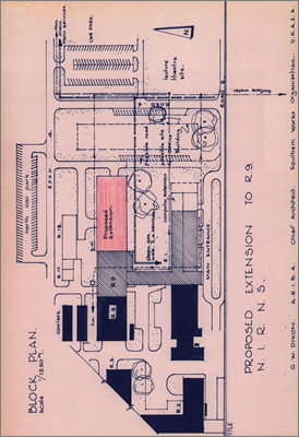 NI/GP/60/41 Arcon building extension: Heavy Laboratories (Extension to R9 for testing of nuclear equipment and for accelerator research, 28 September 1960)