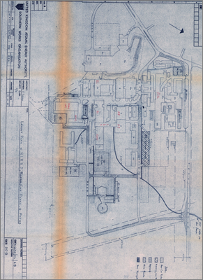 NI/GP/61/23 Roads, car parks and footpaths at the Rutherford Laboratory (Includes plan of site, 30 March 1961)