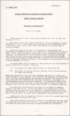 NI/GP/62/14 Extension to Building R12 (24? March 1962)