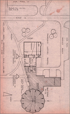 NI/GP/62/23 Lecture Theatre (revised costings, building and location plan, 23 August 1962)