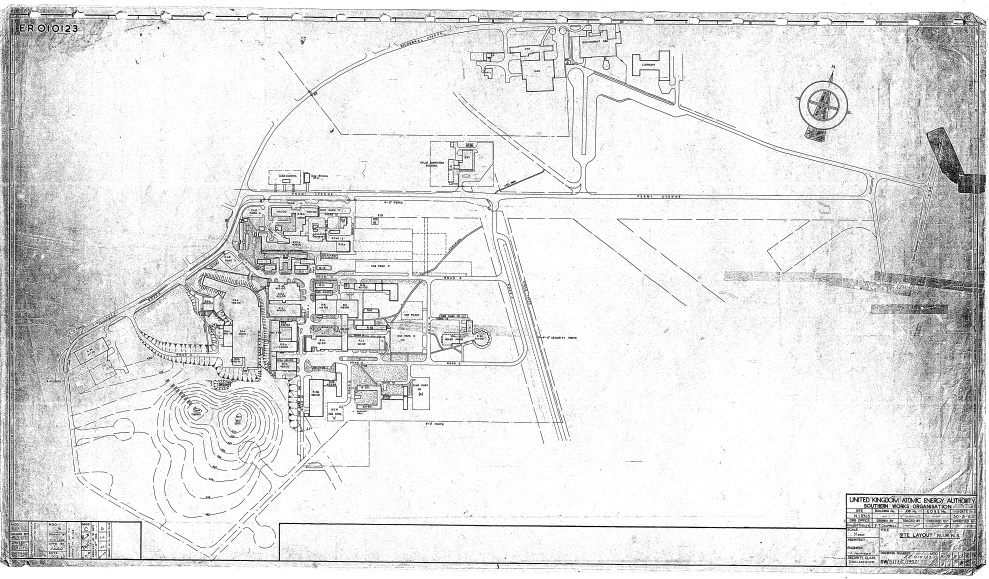 NIRNS site map (30 August 1962, Ref 010123 Site Layout N.I.R.N.S.)