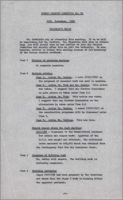 PSPC/B24 Chairman's briefing notes (16 November 1961)