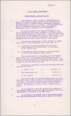 PSPC/P43 Magnet Sectors: Build-up plates (Redesign of the magnet sectors requires 0.25 inch decrease in their thickness to allow for added insulation, 1 June 1959)