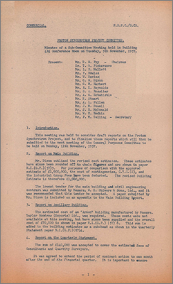 PSPC/SC2 Minutes of PSPC Sub-Committee (To discuss draft reports for GPC on PS project, 5 November 1957)