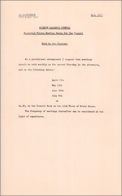 RC 3/65 Suggested future meeting dates for the Council (11 March 1965)