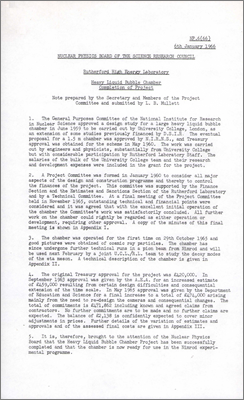 NP.6(66) Heavy Liquid Bubble Chamber: Completion of Project (6 January 1966)
