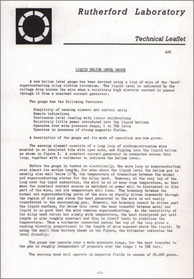 Liquid Helium Level Gauge