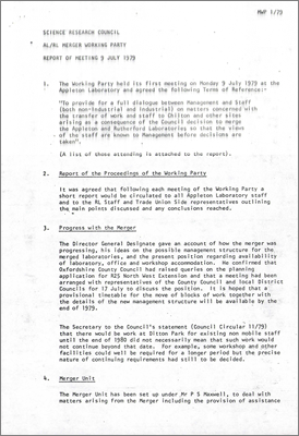 Merger Working Party report (9 July 1979)