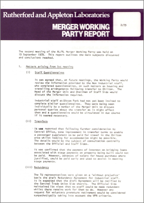 Merger Working Party report (27 September 1979)