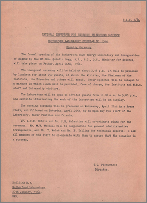 RLC 2/64: Opening Ceremony (20 January 1964)