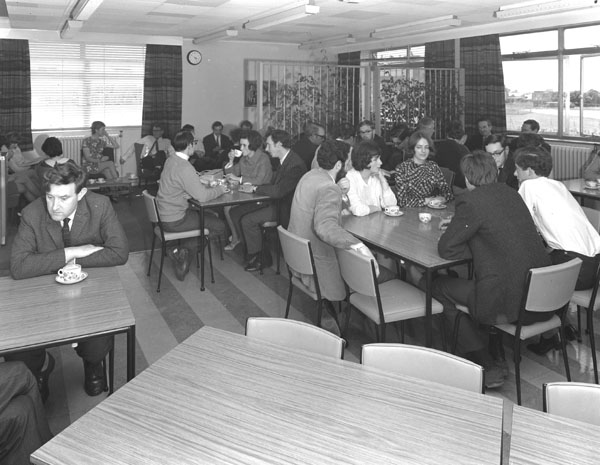 Everyone meets for coffee or tea in the common room twice a week