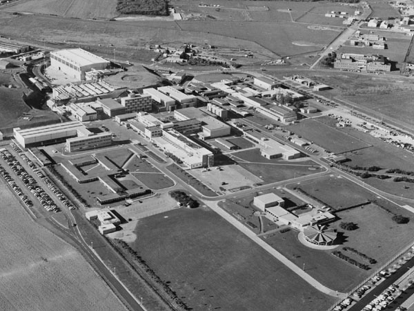 Aerial view of Rutherford Laboratory looking north-west (1972, R12151)
