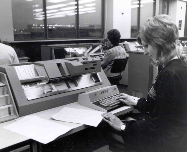 Card punch in Data Preparation Room